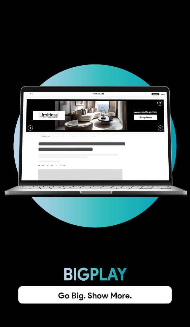 Mobile mockup of BigPlay ad.